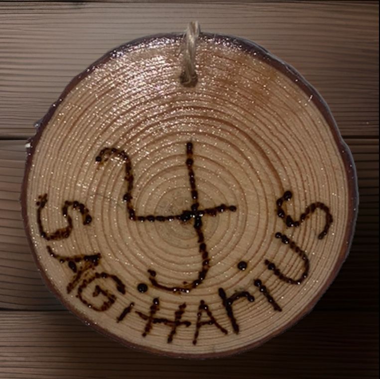 Zodiac Engraved Wooden Ornament Decor Wall Hanging