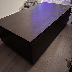 Lift-Top Coffee Table / Transformer Table with Hidden Storage – Dark Brown