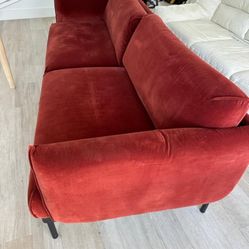 Velvet Red Couch