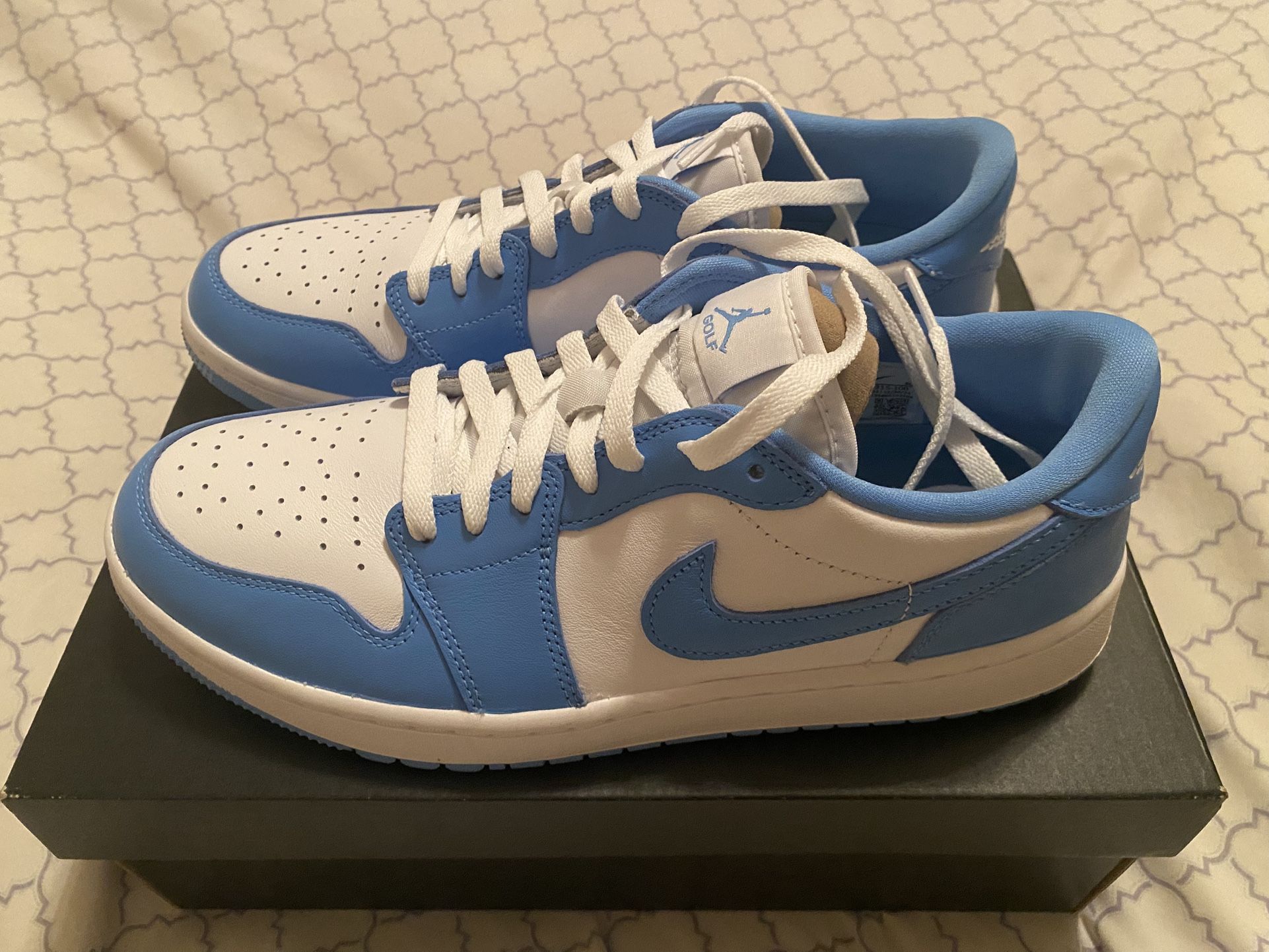 Nike Air Jordan 1 Low G - Golf North Carolina Blue Size 10.5