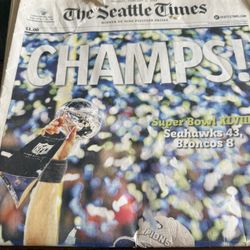 The Seattle Times Seahawks CHAMPS Cover With Others
