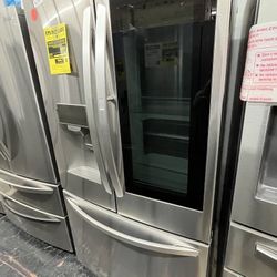 LG Counter Depth Stainless Steel French Door Instaview Refrigerator