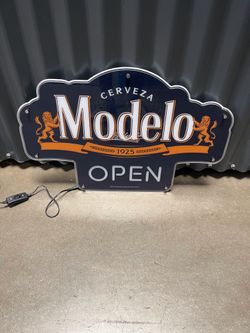 Modelo Negra beer sign led light up sign neon open sign display man cave sign garage door pool table