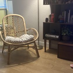 IKEA Bamboo Chair With Cushion 