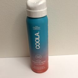 Brand New Coola Clear Sunscreen Spray SPF50 Guava Mango 30ml