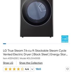LG Stackable Washer And Dryer