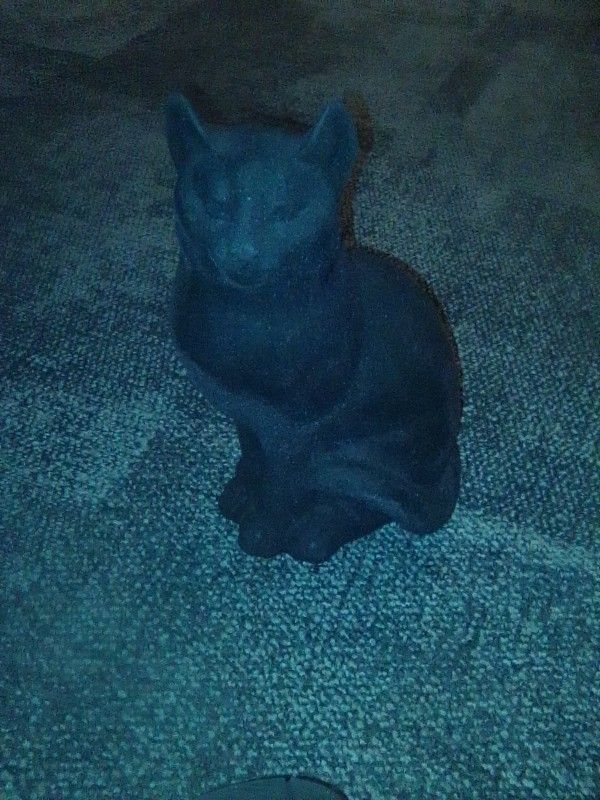 ANTIQUE 13 INCH TALL BLACK CAT RARE COLLECTABLE
