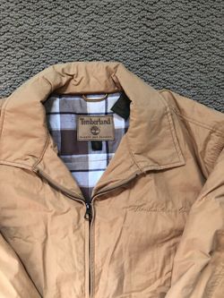 TIMBERLAND Weatherwear Large Heavy Canvas Work Coat Jacket Lined Full Zip