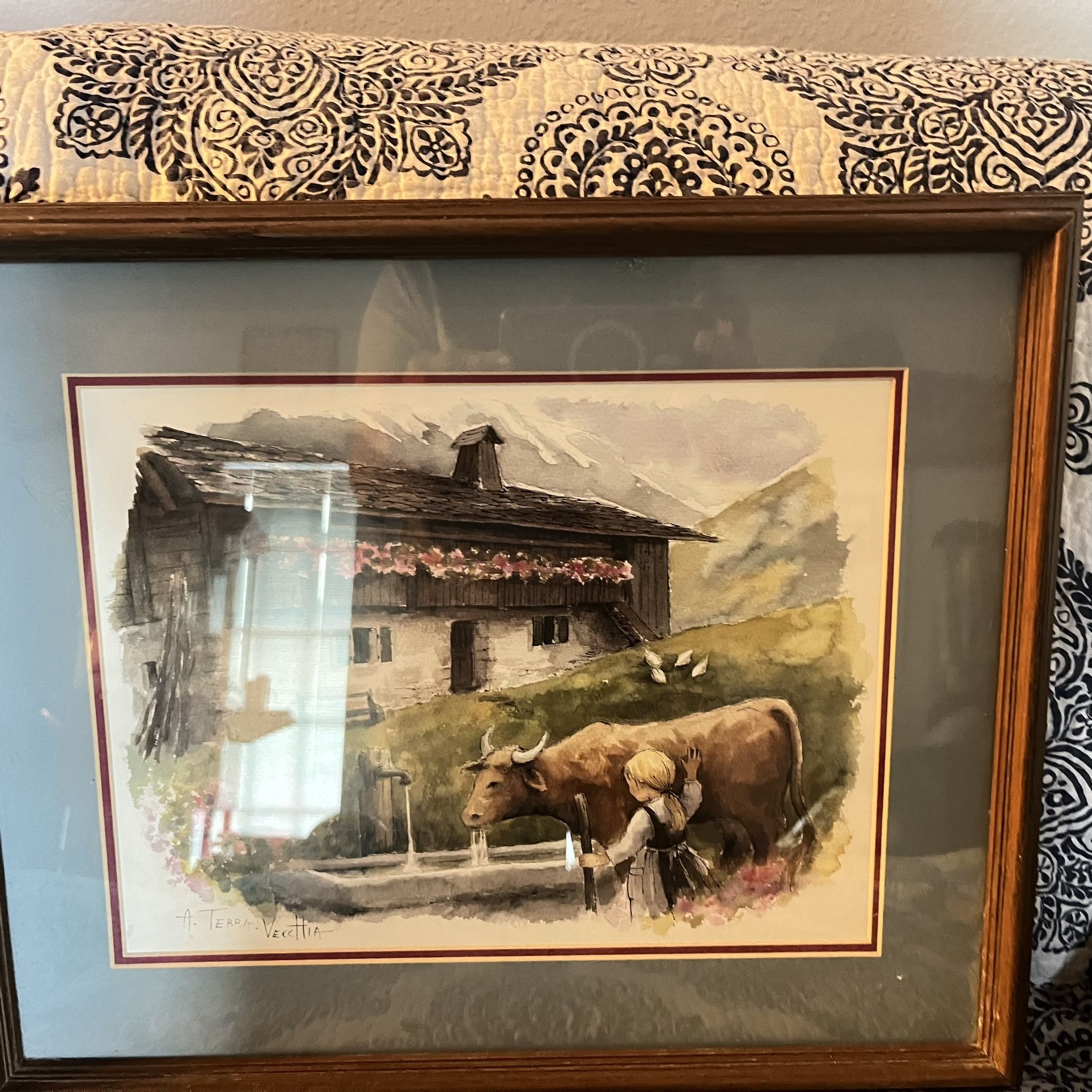 Painting Barn And A Girl By A Terra Victiia