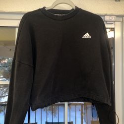 Adidas Short Crewneck Sweater Women Black