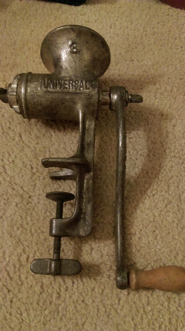 Antique food grinder #3 Universal