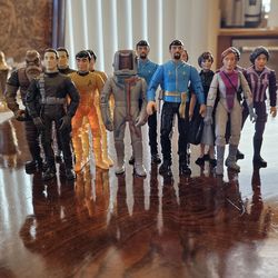 Star Trek 1990s Captain Kirk-Data-Morn-Sulu Transporter Series-Beverly-Spock Figures / Collectible / Toy / Collector / Rare / HTF / Figurines