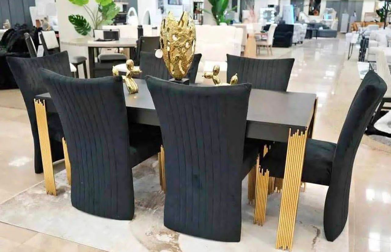 Dining Black and Gold Set