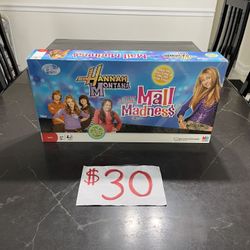 COLLECTIBLE HANNA MONTANA MILEY CYRUS MALL MADNESS BOARD GAME!!LIKE NEW! Boy Girl Toy 