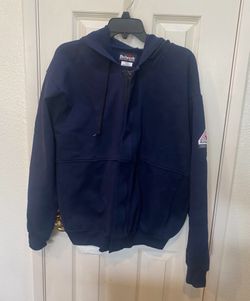 Bulwark Heavy Zipped Hoodie Navy Blue Adult Medium