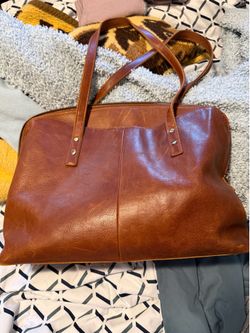 Women’s Large Leather Brown Tote Bag $65