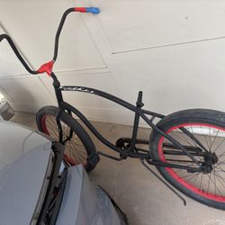 🔥 Firmstrong Chief” Cruiser – Matte Black with Red Rims – $175 (Claremont Mesa 92117)