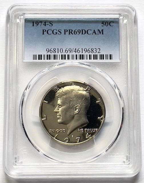 1974-S Kennedy Proof Half Dollar PCGS PR69DCAM