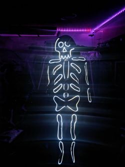 Adult light up skeleton costume,Sz M