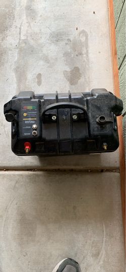 Minn Kota Trolling Motor Marine Battery Power Center (model 1820175) designed to protect and manage a marine battery for small boats.