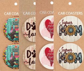 Wholesale Bulk Car Coaster Lot - 62 Styles / Premium Blister Pack (2 Boxes)