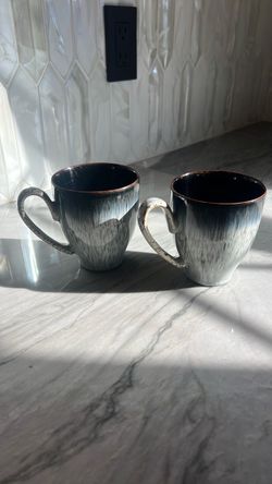 Denby Halo: Set of 4 Reactive Glaze Ceramic Mugs
