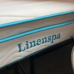 Linenspa Full Mattress With Memory Foam Topper And Bed Frame