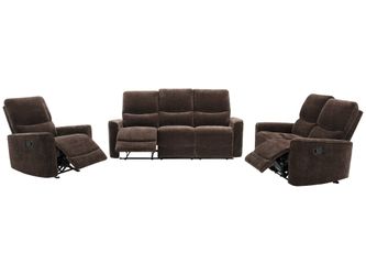 Navarro Dark Brown Chenille Upholstered Glider Recliner