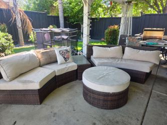 Outdoor seating set w/ottoman