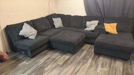 Charcoal U-shaped Couch