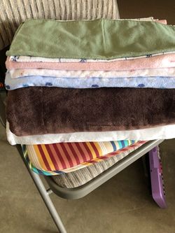 2 Baby Blankets & 5 Receiving Blankets