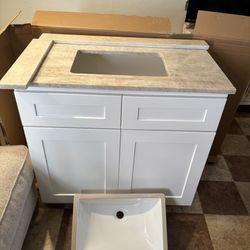 Bathroom Cabinet With Tajmahal Top 