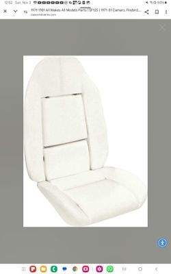 Camaro Or Firebird  Nova, Front  Bucket Seat Foam W/ Seat Back Wire Each