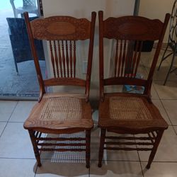 For Free Antique Oak Wood Chairs