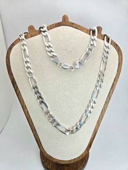 Sterling Silver Figaro Chain
