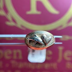 14K GOLD 3-TONE DOLPHIN RING