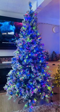 Flocked 7.5 Micro lights Christmas Tree