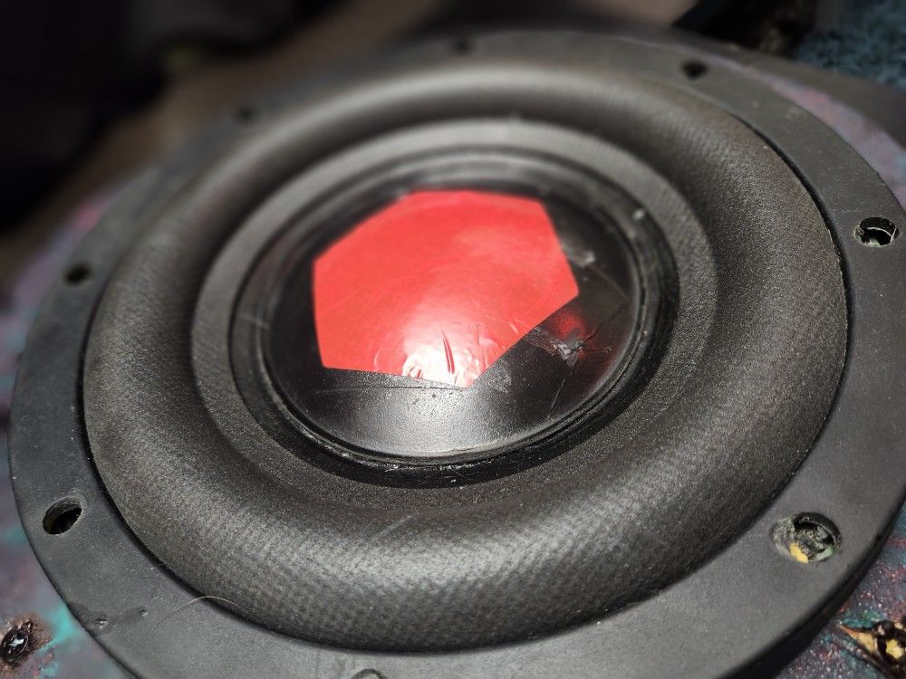 2 10 Inch Custom Built 3000 Watt Rms Subwoofers In A Bad Ass Custom Box Tuned At 32 Hz Box Has 12 Inch Cutouts With 10 Inch Baffles, Set Up Sounds A+