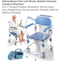 Shower/Commode chair brand new