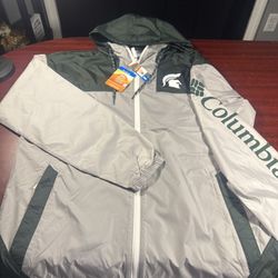 Michigan State Spartans Jacket Men's L CLG Flash Challenger II Windbreaker New