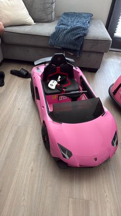 Pink Lamborghini Kids Ride-On Car – Electric – Remote Control