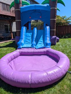 Great bounce house with water slide