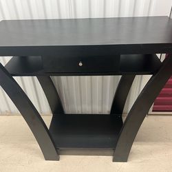 Black wood console hallway table with drawer Blackwood console hallway table with drawer. Grateful for displaying your pretty your holiday items, use 