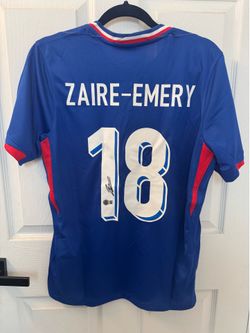 Warren Zaire-Emery France National Team Signed Nike Jersey Beckett COA