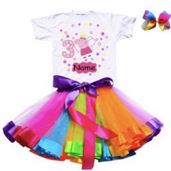 Peppa Pig 3T Party Outfit Tutu Set Custom