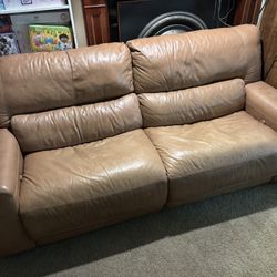 double leather recliner