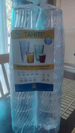 Tumbler Tahiti Clear $10 per dozen