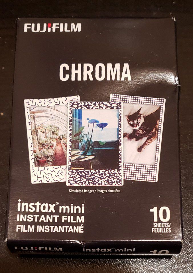 Fujifilm Instax Mini Film, 10 Exposures w/ Chroma Border NEW

Use by 01/2022