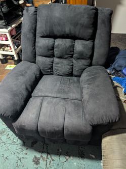 Large black recliner