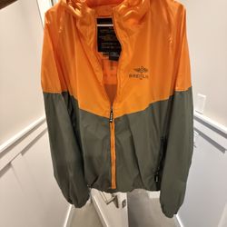 NEW Rare Breitling watch Alpha Industries raincoat Olive green and orange